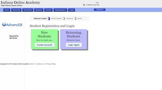 Student Registration and Login - Indiana Online Academy