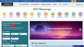 Free Horoscope - Vedic Astrology - Indian Astrology, Hindu