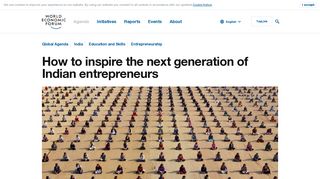 How to inspire a new generation of Indian entrepreneurs | World ...