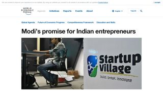 Modi's promise for Indian entrepreneurs | World Economic Forum