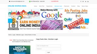Member Login - Online Works in India