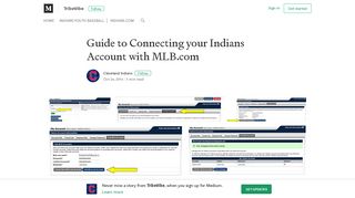 Guide to Connecting your Indians Account with MLB.com - TribeVibe
