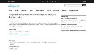 Integrated Management Information System (IMIS ... - India Water Portal