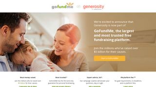 Generosity Has Joined GoFundMe, The Leader in Free Fundraising