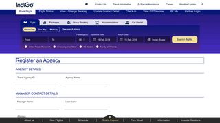 Register Agency - IndiGo