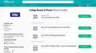 10% off Indigo Books & Music Promo Code 2019 - Offers.com