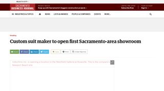 Indochino showroom coming to Roseville Galleria - Sacramento ...