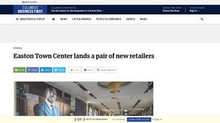 Indochino, LoveSac coming to Easton Town Center - Columbus ...