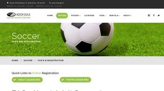 Soccer Registration - Indoor Goals