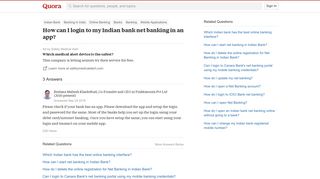 How to login to my Indian bank net banking in an app - Quora