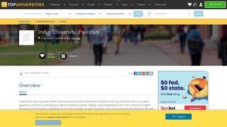 Indus University, Pakistan | Top Universities