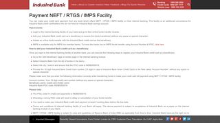 Payment NEFT Facility - IndusInd Bank