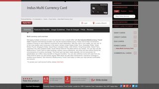 Multi Currency Card - Multi Currency Travel Card ... - IndusInd Bank