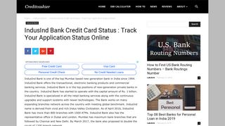 IndusInd Bank Credit Card Status : Track Your Application Status Online