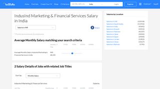 Indusind Marketing Financial Services Salary in India - Bayt.com