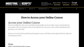 How to Access your Online Course | Industrial Scripts®