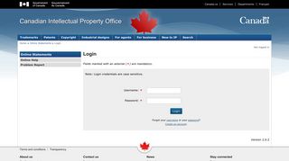 Login - Online Statements - Canadian Intellectual Property Office