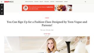 Parsons School of Design and Teen Vogue Fashion Industry ...