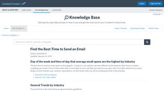 Find the Best Time to Send an Email