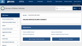 BMV: Online Services & BMV Connect - IN.gov