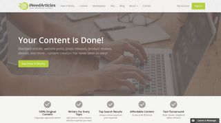 iNeedArticles.com | Easy, affordable content