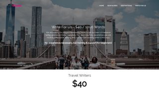 Write For Us - $40 Per Article! No Experience Required. - Travelista Club