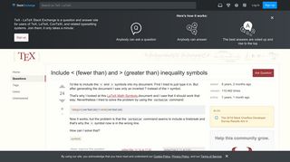 Include < (fewer than) and > (greater than) inequality symbols ...