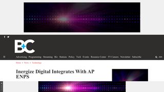Inergize Digital Integrates With AP ENPS - Broadcasting & Cable