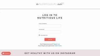 Login to The Nutritious Life Studio - Nutritious Life