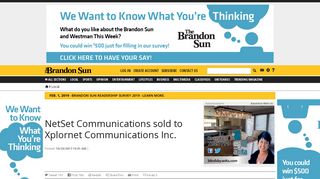 NetSet Communications sold to Xplornet Communications Inc ...