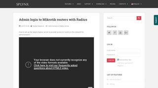 Admin login to Mikrotik routers with Radius | Splynx
