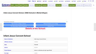 Entranceindia | Infant Jesus Convent School, CBSE Schools In Mohali ...