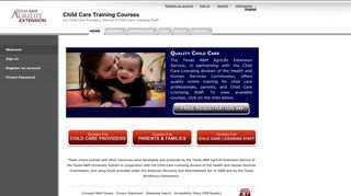 Child Care Training Courses - Texas A&M University