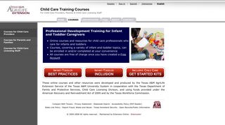 Courses for Child Care Providers - Child Care Training Courses