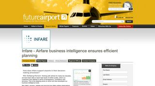 Infare - Tomorrow's airfare intelligence, today - Future Airport