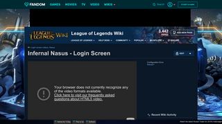 Video - Infernal Nasus - Login Screen | League of Legends Wiki ...