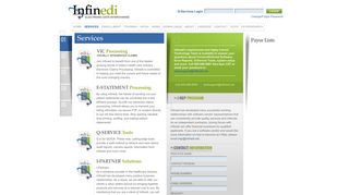 InfinEDI(TM) Electronic Data Interchange Services Payer Search