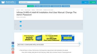 Change The Admin Password - Infinias S-IMS-A Intelli-M Installation ...
