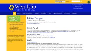 West Islip School District District | Infinite Campus