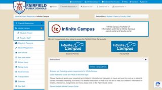 Infinite Campus - Fairfield Public Schools