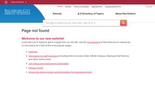 Campus Portal / Overview - Baltimore City Public Schools