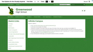 Infinite Campus - Greenwood High School