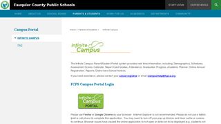 Campus Portal / Infinite Campus - Fauquier County Public Schools