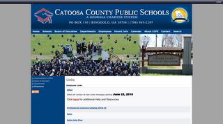 Links | Employees | Catoosa County Schools