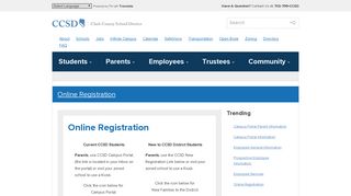 Online Registration | Clark County School District - CCSD