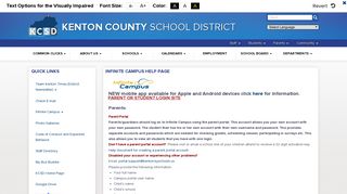 Infinite Campus Help Page - The Kenton County School District