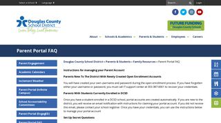 Parent Portal FAQ - Douglas County School District