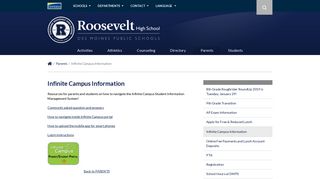 Infinite Campus Information - Roosevelt High School