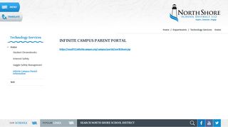 Infinite Campus parent portal - North Shore School District 112