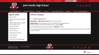 Infinite Campus - John Hardin High School - Hardin County Schools